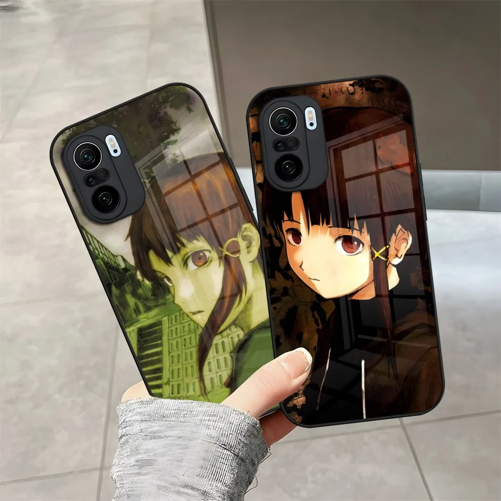 Serial Experiments Lain Phone Case Tempered Glass For Xiaomi Redmi Note 10 13 11i 11 9 8 11S T Poco M4 F3 X3 Pro Cover