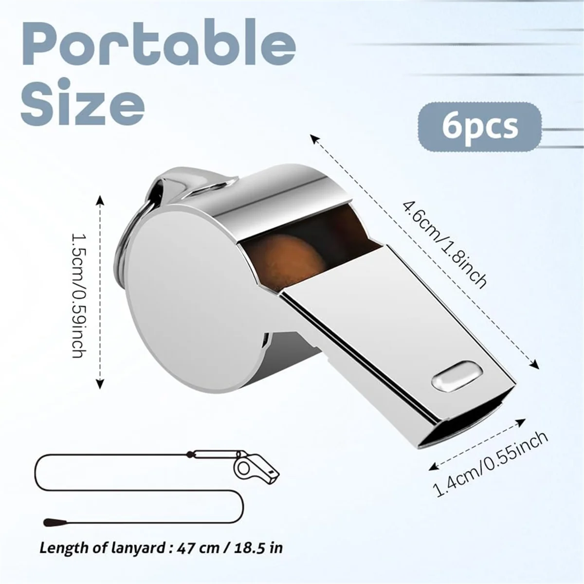 Свисток, свисток для тренеров, свистки из нержавеющей стали, свисток тренера-свисток для учителей, громкий четкий звук, 6 шт.