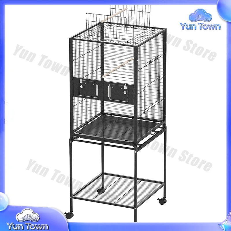 DAWU Bird Cage Metal Frame Manufacturers Spot Stainless Steel Floor Open Top Horizontal Wire Iron Parrot Villa Cage DWB010030