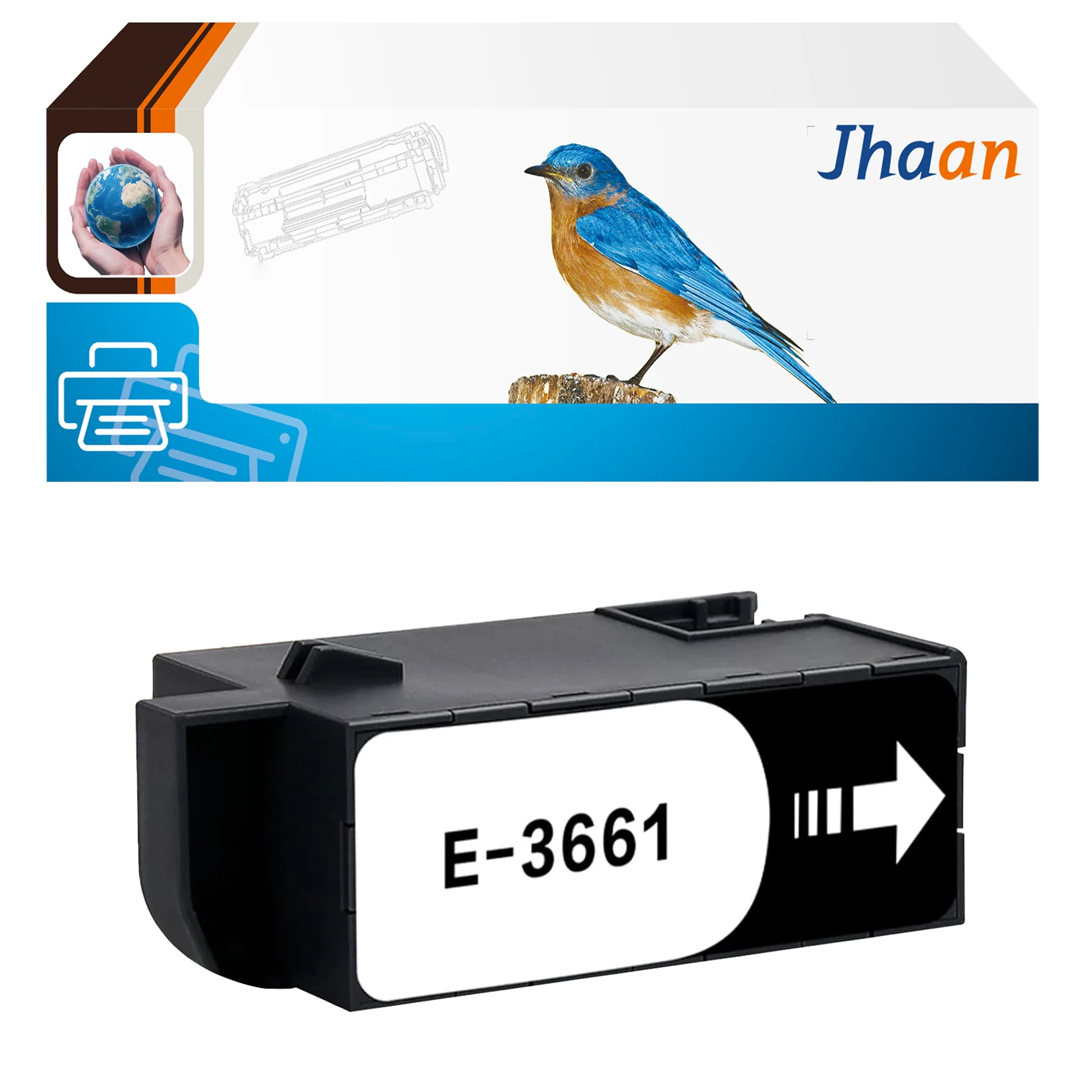 Jhaan T3661 C13T366100 Kompatible Tintenwartungsbox, kompatibel mit XP-15000, XP-6100, XP-6000, XP-970, XP-8600, XP-8700 – Detail 1