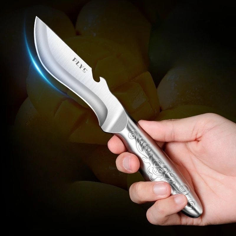 

Универсальный кухонный нож 2026 из цельной стали с открывалкой для бутылок, многофункциональный кухонный инструмент, острый и прочный тесак для мяса, нож для фруктов