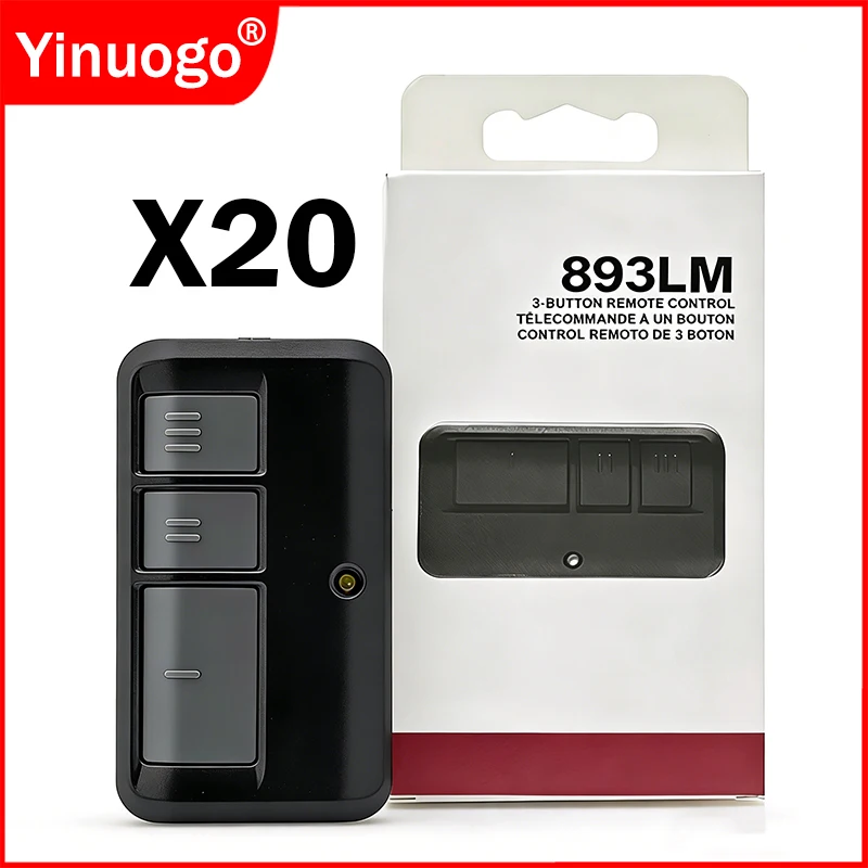 

893LM Remote Control Garage Door Opener 310MHz 315MHz 390MHz Compatible With Security +2.0 893LM 891LM 953ESTD 950ESTD 41A7633