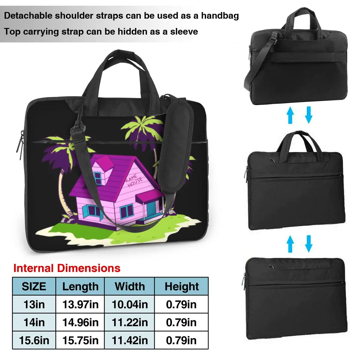 Laptop Bag Kame House Notebook Pouch Japanese Anime Portable 13 14 15 15.6 Travel Computer Case For Macbook Air Acer Dell