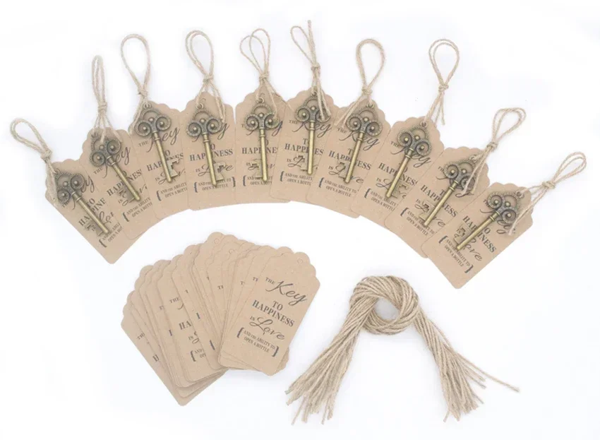 50 Stück/Set Schlüssel-Flaschenöffner im Vintage-Stil als Andenken für Paare, romantische Hochzeitsdekoration & praktisches Gastgeschenk, einzigartiges Hochzeitsgeschenk – Detail 6
