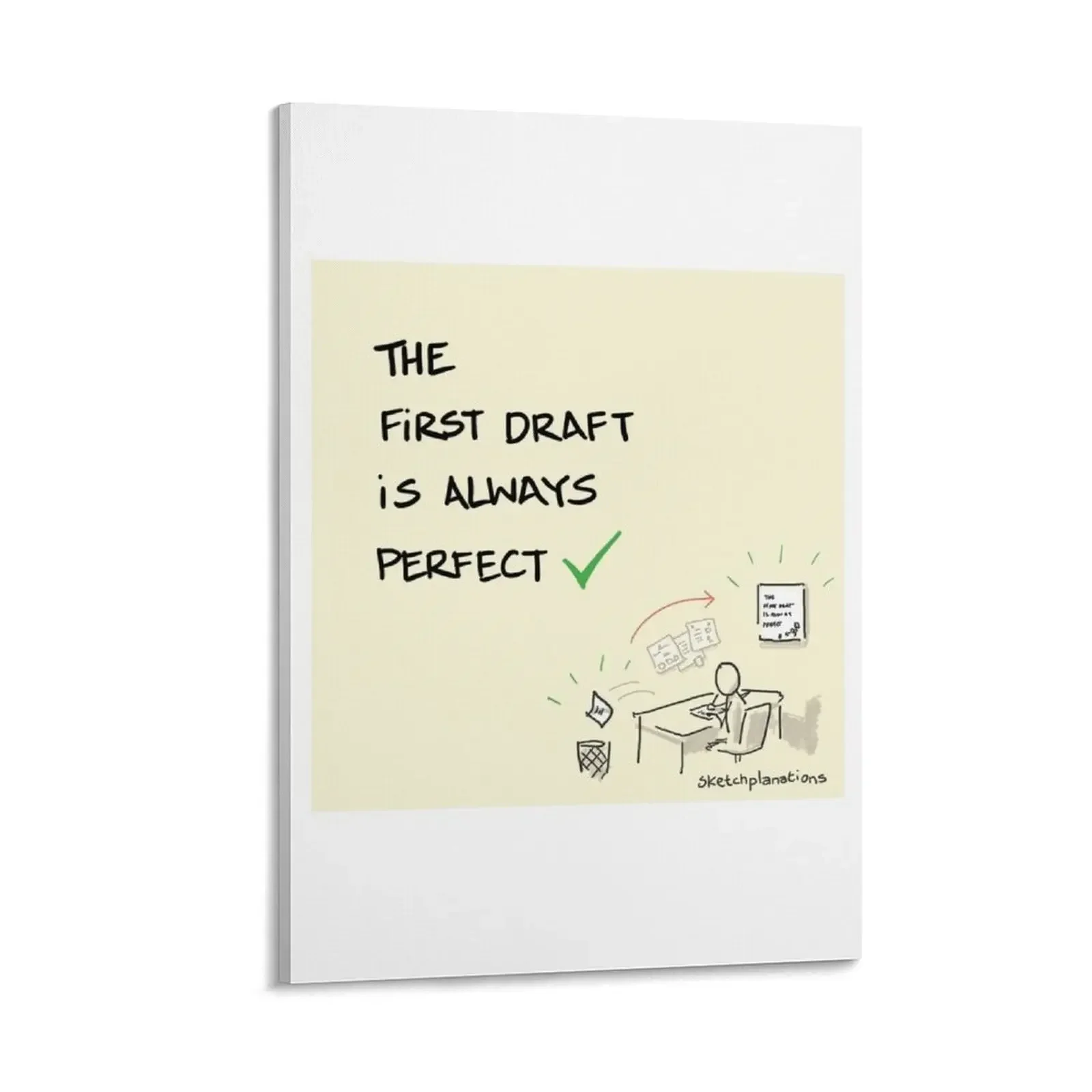 

The first draft is always perfect Canvas Painting decorative wall poster wall frame for living room Wall decoration frame