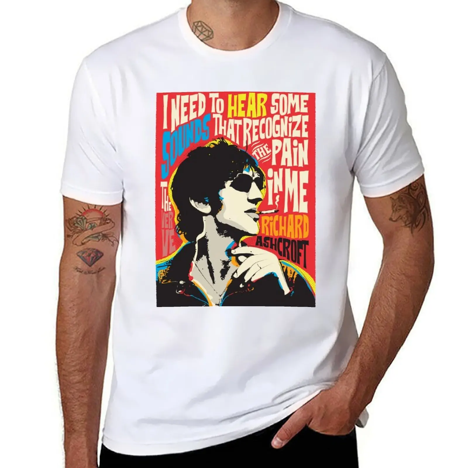 

Richard Ashcroft Pop Art Quote T-Shirt t shirt man designer printed t shirts for man T-Shirt