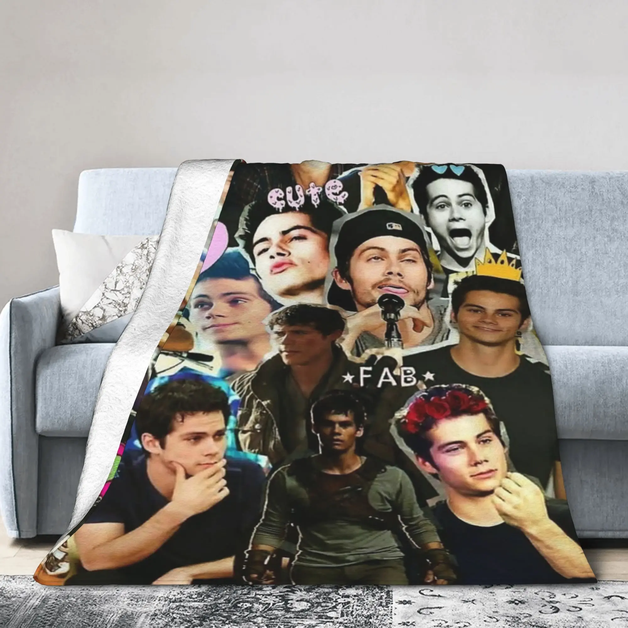 Stiles Dylan O'Brien Knitted Blanket Flannel Actor Ultra-Soft Throw Blanket for Bedding Couch Bedroom Quilt