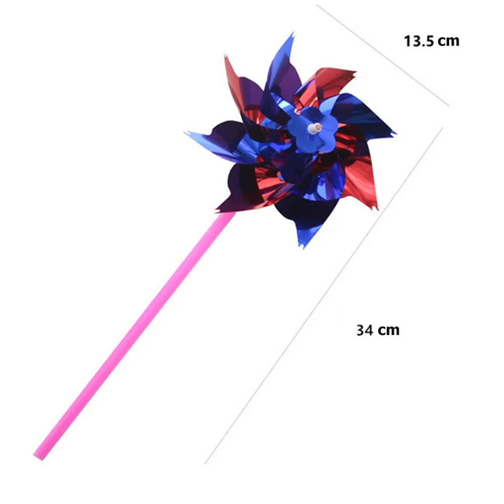 100 szt. tęczowych wiatraczków z drewnianą rączką, wielokolorowe, do ogrodu, na imprezy plenerowe, dekoracja podwórka, prezent dla dzieci, zabawny gadżet do zabawy