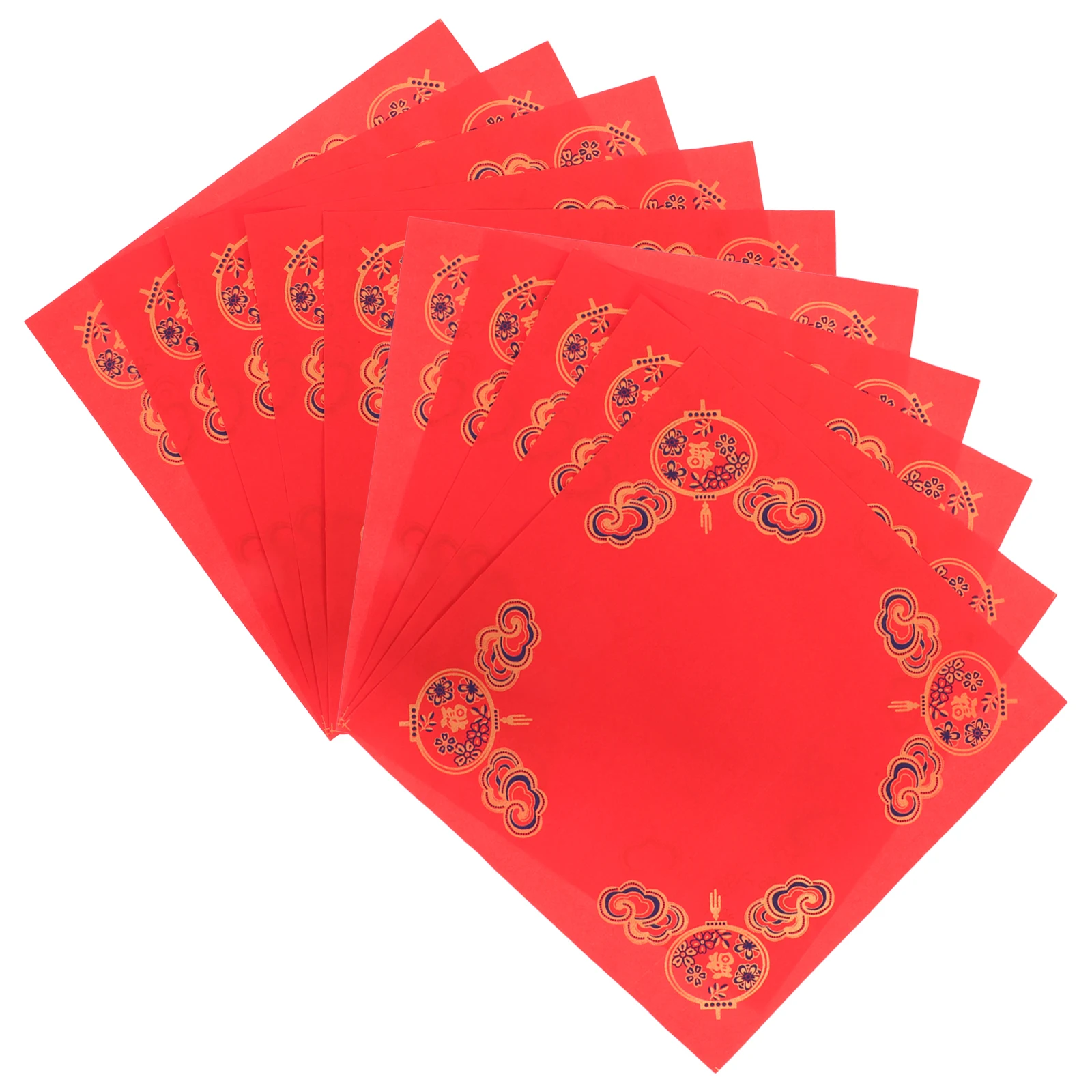 

20 Sheets Red Paper with Word Blessing Decoration Fu Window Stickers Couplet Batik Festival Chinese Spring Child