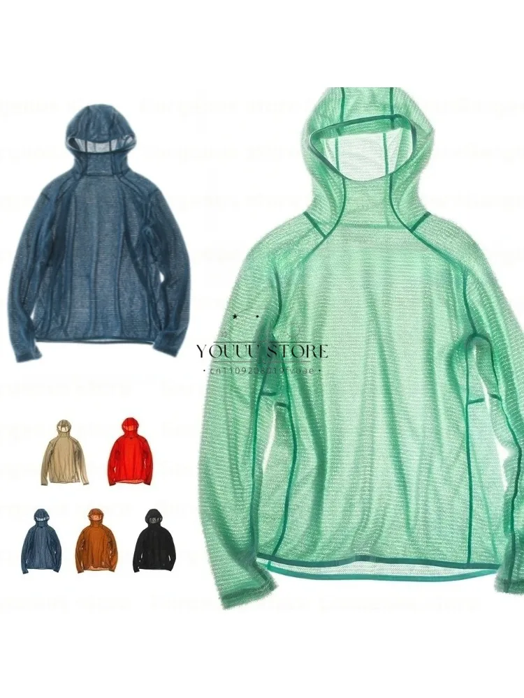 AliExpress NONE 2026 Men's Lightweight Spring Hooded Sweatshirt,  Versatile Air Fleece Base Layer for Outdoor Camping, Hiking, Cycling,
