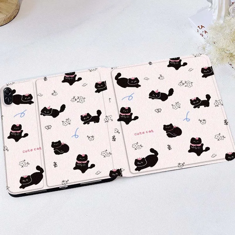 

Cute cartoon cat pattern For Huawei MatePad M5 T5 SE 11 Pro Honor Tab 5 V7 V8 X9 GT 10.1 10.8 Inch Tablet Case