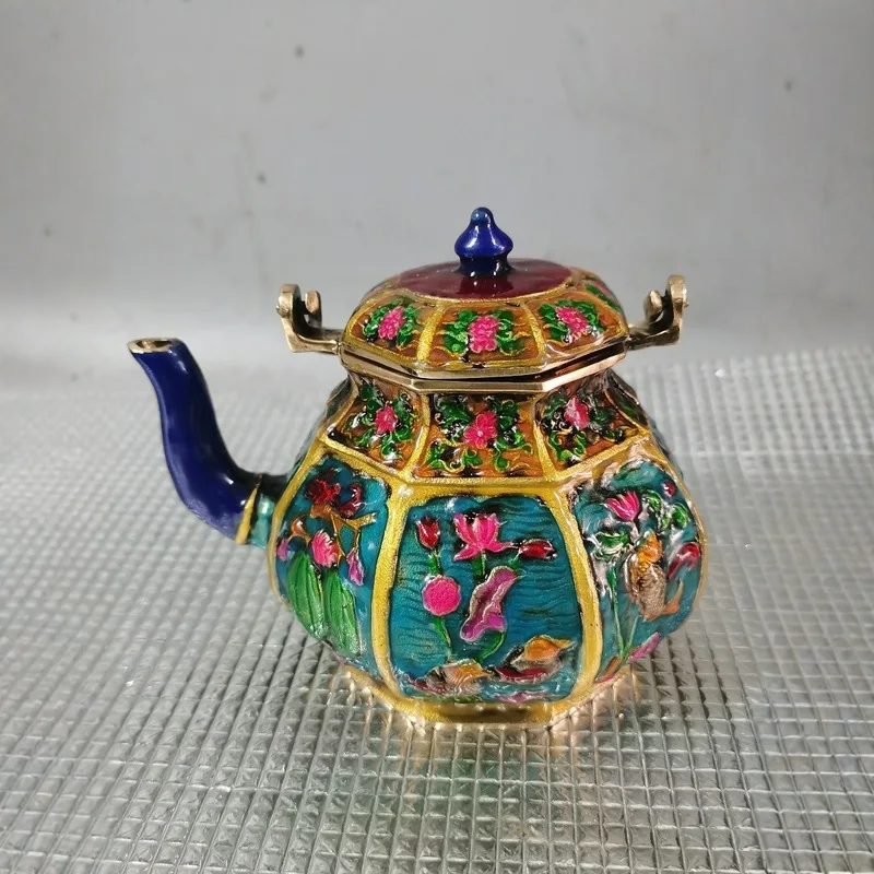 Bronze Collection:Enamel-coated wine flask,The vessel is heavy and substantial,Creative Home Decor Gift Crafts