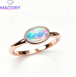 Colored Opal Rings 925 Sterling Silver Oval 4*6mm Rings Fashion Jewelry Wedding Rings Ladies Luxury Jewelry Free Shipping