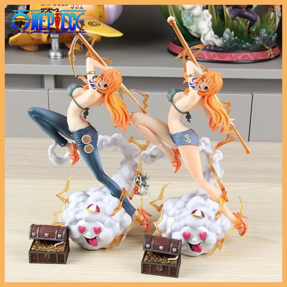 29cm One Piece Anime Figures Nami Action Figurine Trousers And Shorts Statue Pvc Ornament Collectible Model Decoration Gift