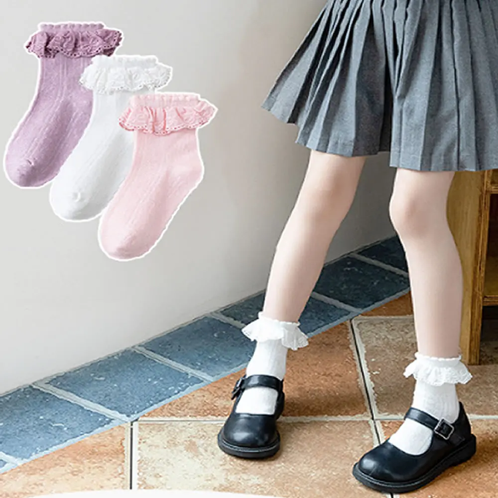 

Newborn baby socks lace toddler infant girls princess stockings sokken children's sock babies accessories