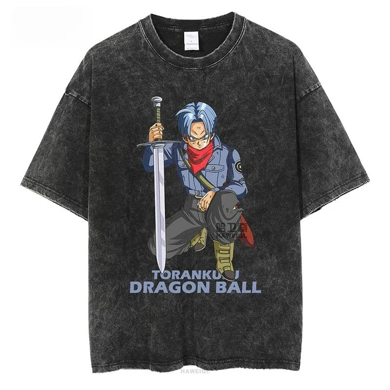 

Dragon Ball 2025 Новый популярный уличный комплект футболок с принтом персонажей и винтажным дизайном, повседневный весенне-летний наряд