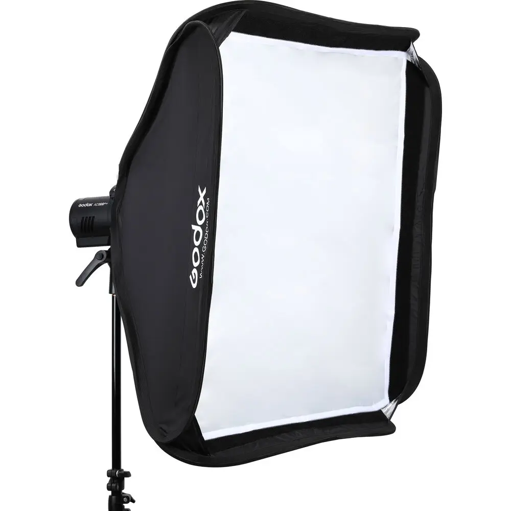 Godox S2 Speedlite Bracket with Softbox, Grid & Carrying Bag Kit (23.6 x 23.6