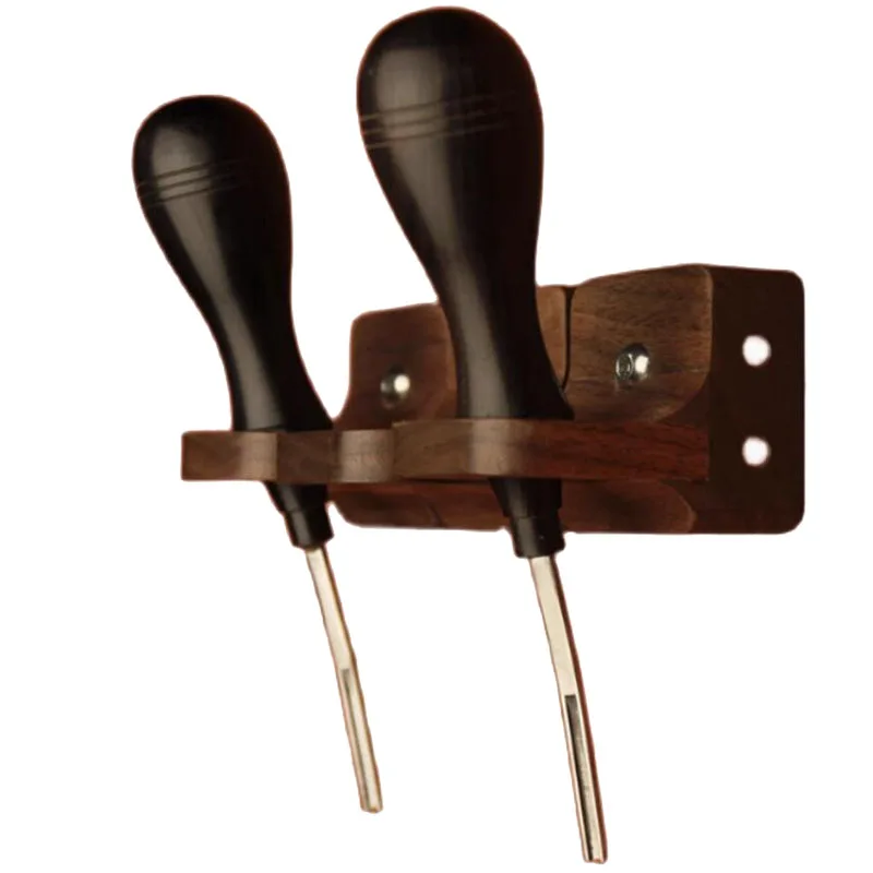 DIY handmade leather craft tool magnetic stand 18MM hole black walnut solid wood leather awl storage rack