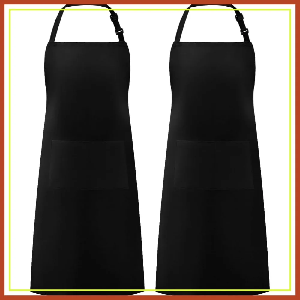 

Adjustable Cooking Kitchen Chef Aprons with 2 Pockets for Men Women
