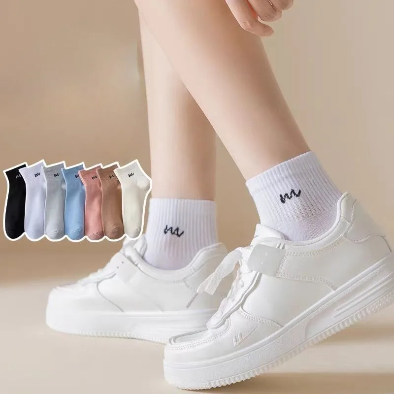 

1/7 пар женских весенне-летних повседневных удобных носков-лодочек, модные универсальные носки, дышащие впитывающие пот женские носки