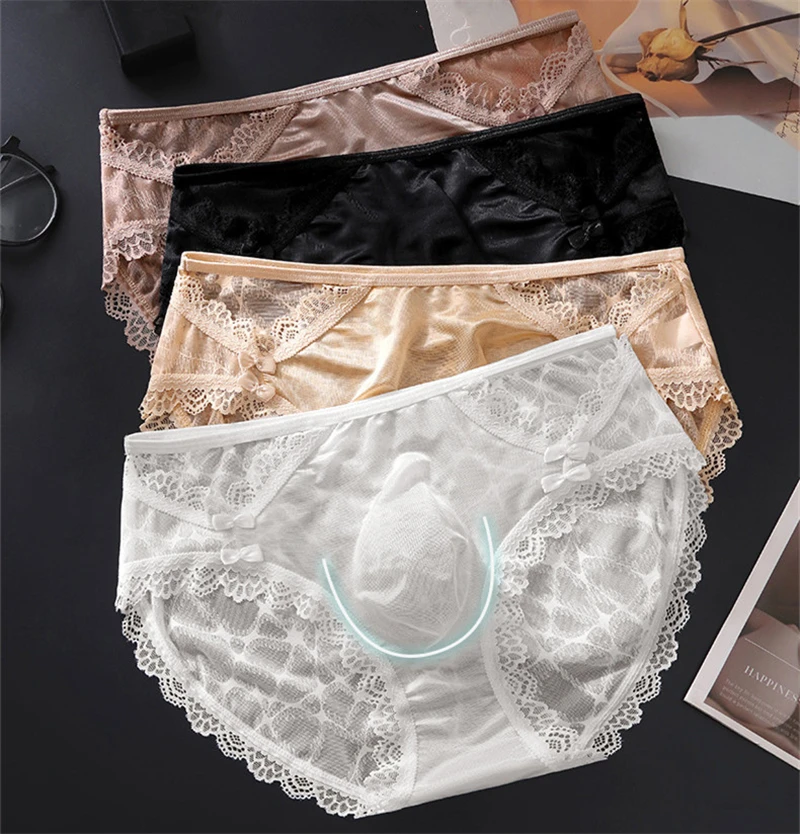 Ropa interior masculina de seda helada, tangas japonesas para adultos mayores de 18 años, calzoncillos de encaje para hombre, ropa interior masculina 3D convexa, cuecas masculinas.