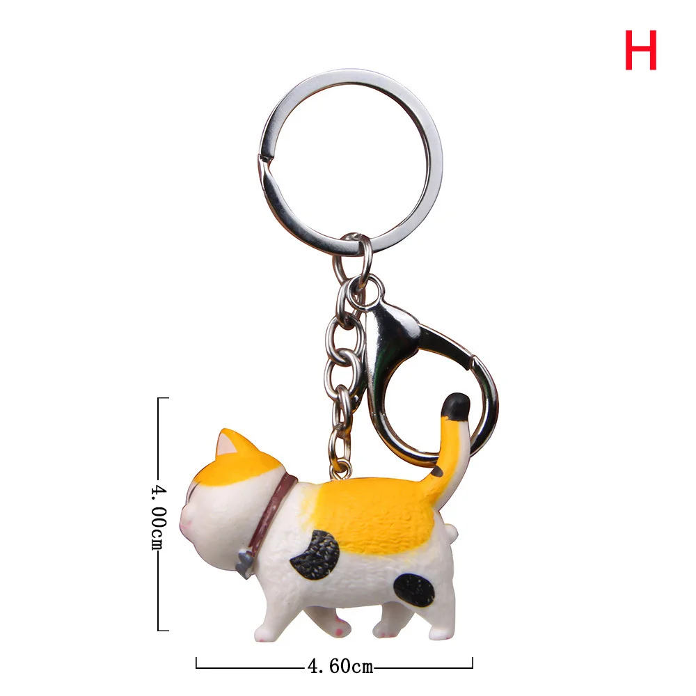 Cute Cartoon Kittens Keychain Cure Animal Key Chain Creative Cat Pendant for Women Car Keyring Purse Bag Accessories DIY Gifts