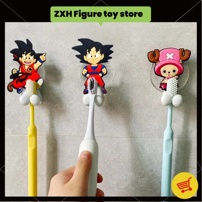 New Dragon Ball Wall Mounted Suction Cup Toothbrush Holder Rack Suction Hooks Bathroom Cartoon Toothbrushe Stand To Kid Gift