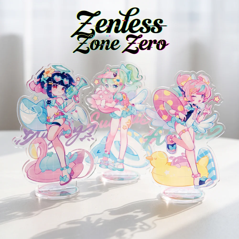 Hot Game Zenless Zone Zero Sunna Nangong Yu Aria 15CM Cute Anime Acrylic Stand Keychain Cosplay Desk Decor Collect Gifts