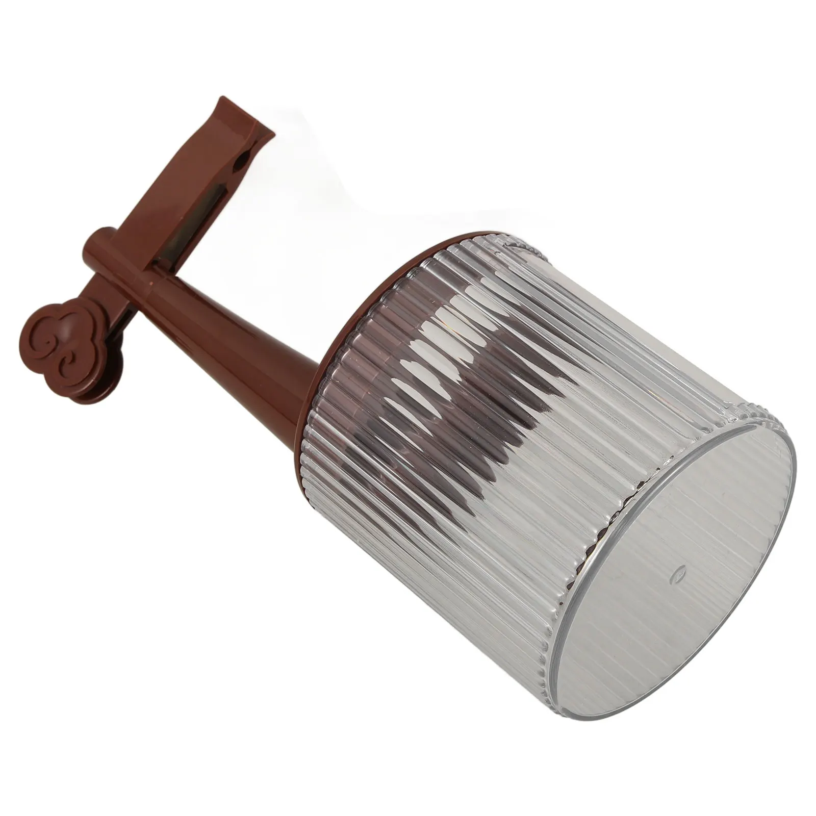 

Brown Pen Washing Cup Holder Paintbrush Basin Cleaning Bucket Spiral Washer Storage Rack for Desk Art Travel Plastic