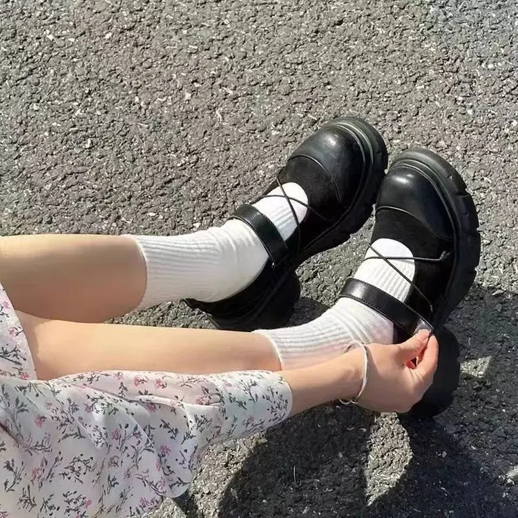 

Hot Seller Thick Soled Mary Jane Small Leather Shoes Women British Wind Fashion with New Loafer Single Shoe Tide Shoes for Women
