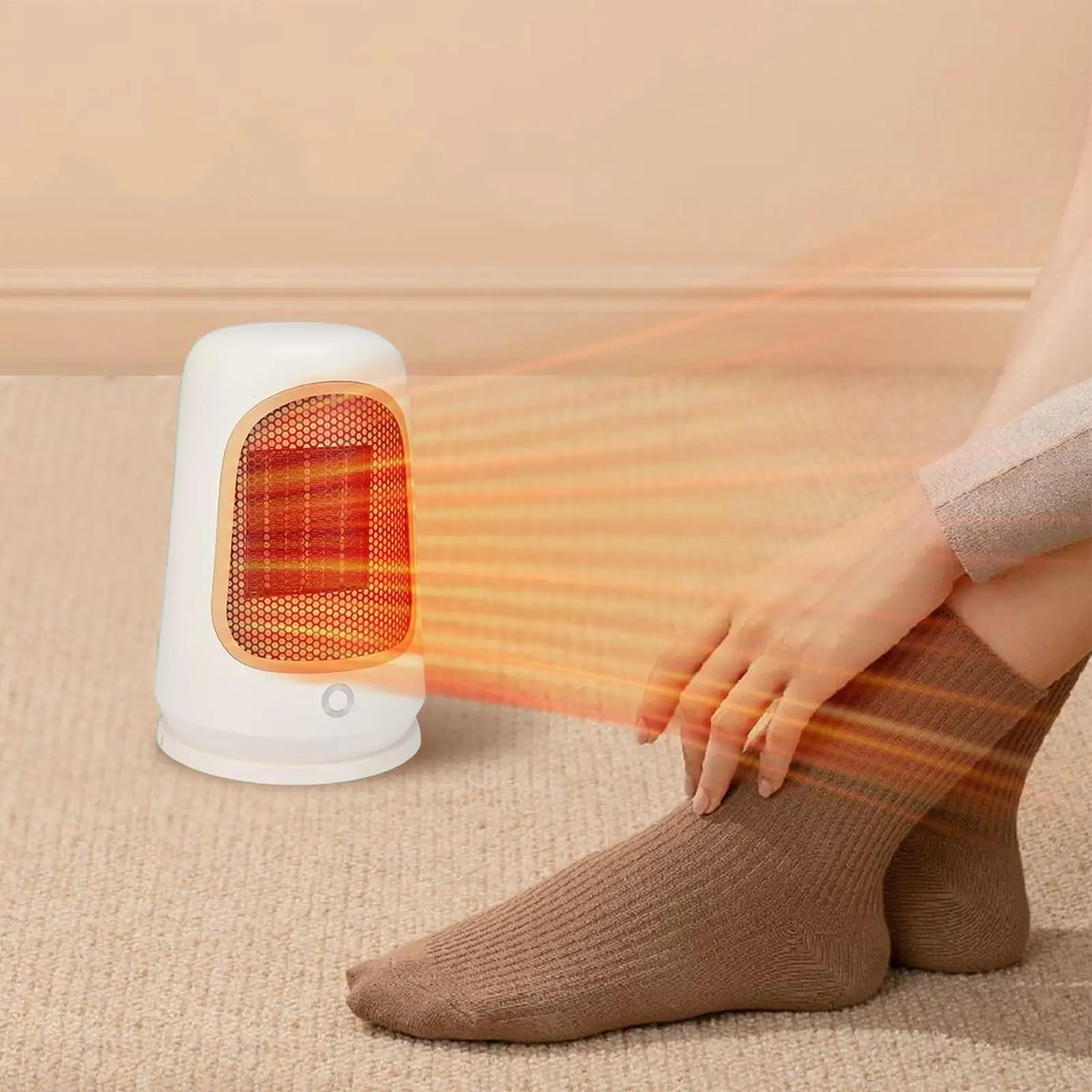 Room Heater Tip-Over Protection Compact Portable Indoor Space Heater For Elderly Women Men Adults Seniors Study Camping Tent