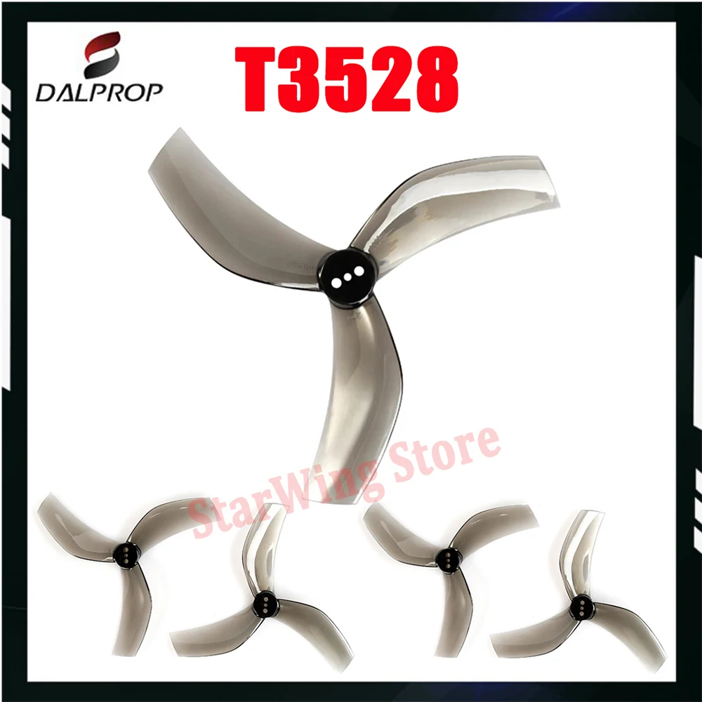 4Pairs Foxeer Dalprop Cyclone T3528 3.5inch 3-Blade Propeller 1.5mm Hole 2mm Hole CW CCW For FPV Racing Toothpick Foxwhoop