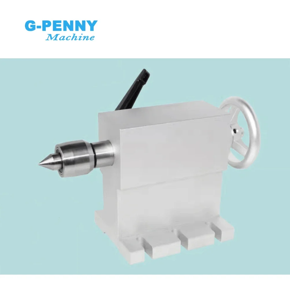 Customize Nema23 3/4Jaw 130mm CNC 4th Axis CNC Dividing Head/Rotation Axis/A Axis Kit & Tailstock for CNC Machine