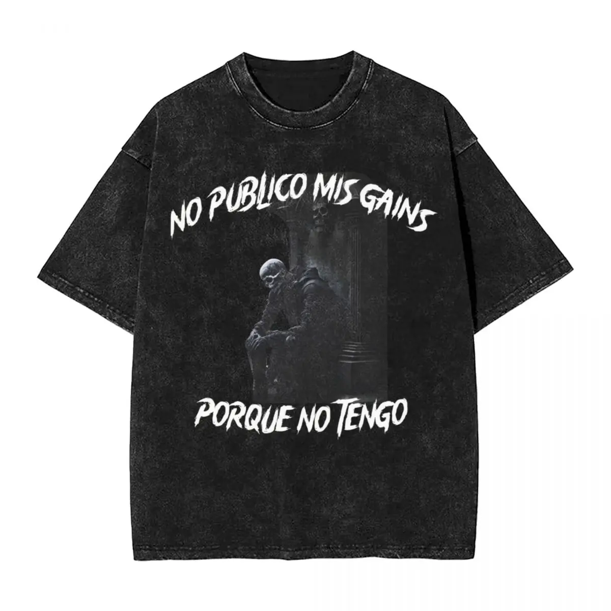 

Футболка NO PUBLICO MIS GAINS PORQUE NO TENGO, летняя уличная футболка, футболка для отдыха для мужчин, дизайнерская одежда с короткими рукавами