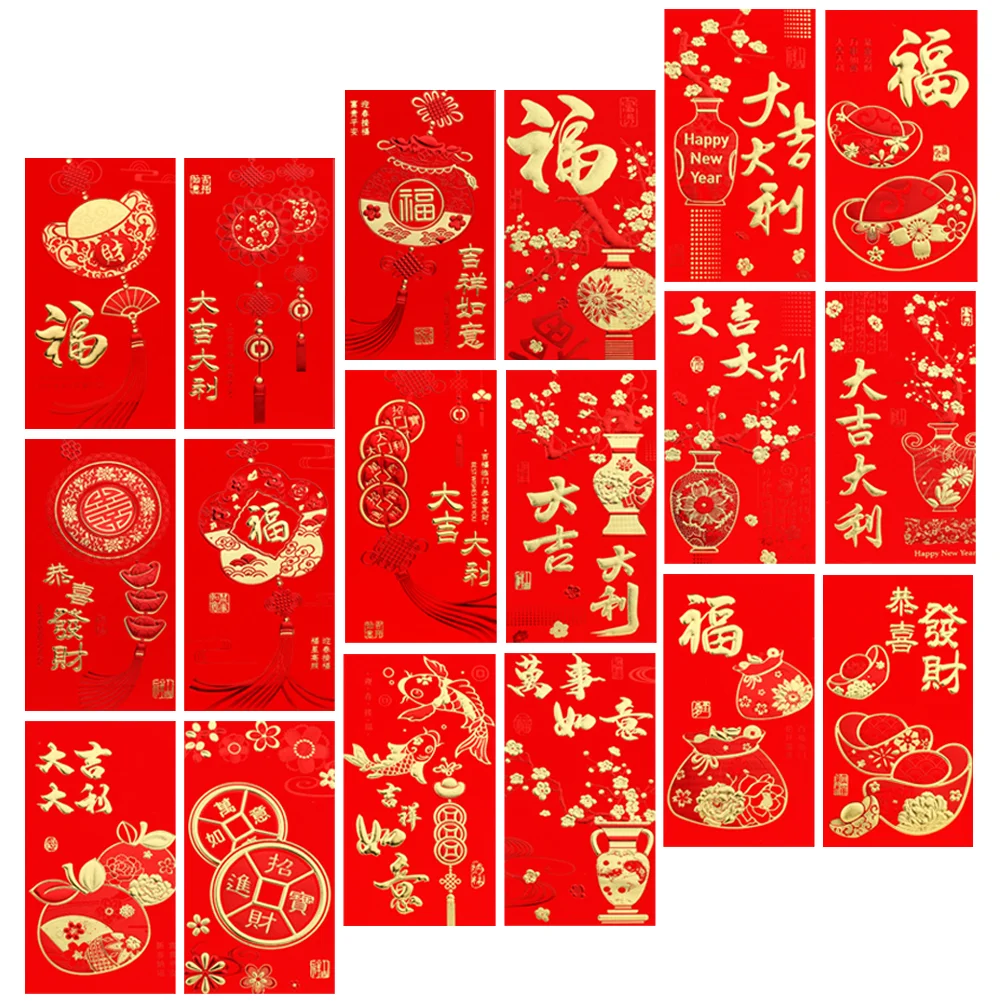 36 Pcs New Year Red Envelope Packet Lunar Envelopes 2023 Wallet Chinese Money Bag of The Rabbit