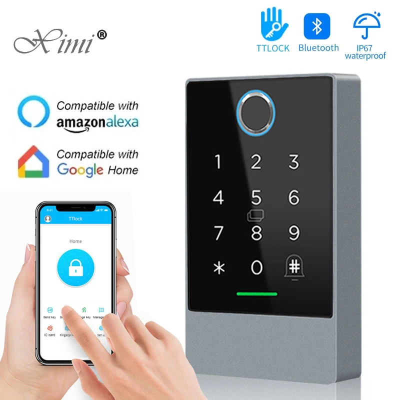 TTLOCK K3/K3F Fingerprint Access Control Door System Opener for Intercom Nfc Bluetooth Electric Gate Keypad 13.56Mhz RFID Card