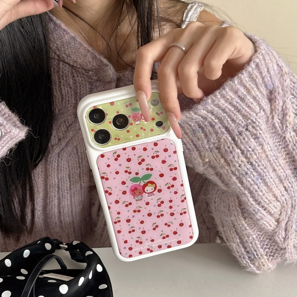 

Cute Cherry Funny HelloKitty Glitter Phone case for iPhone 16 17 Pro 16 Max 15 Pro Max 15 17 Cover kawaii Cases Shockproof Funda