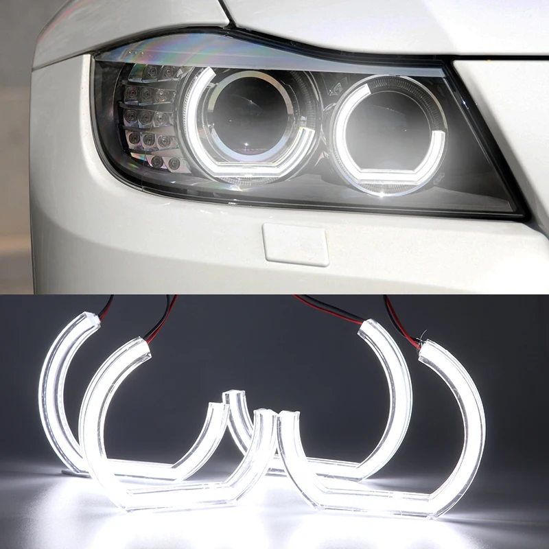 LED luminoso Angel Eyes Per BMW E92 E90 E60 F30 F31 E82 F10 F11 x5 x6 E53 E70 E65 Luci Auto Accessori 3D DTM Stile Acrilico