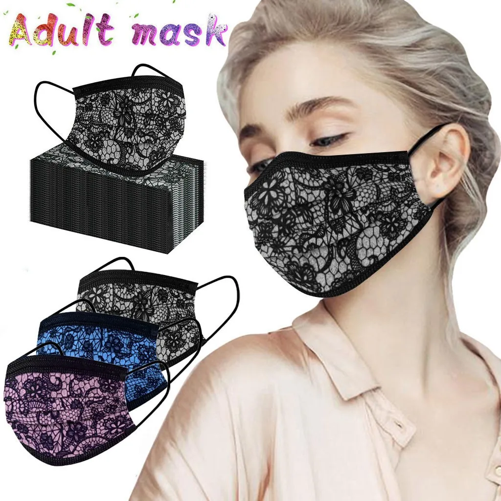 модная кружевная одноразовая защитная