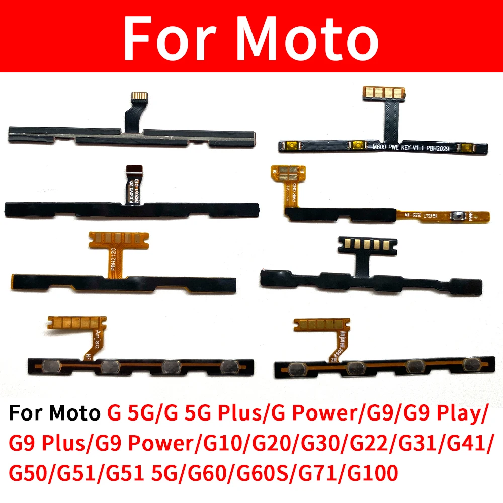 

For Motorola Moto G100 G71 G60S G60 G50 G41 Power On/Off And Volume Buttons Flex Cable Replacement Repair Parts