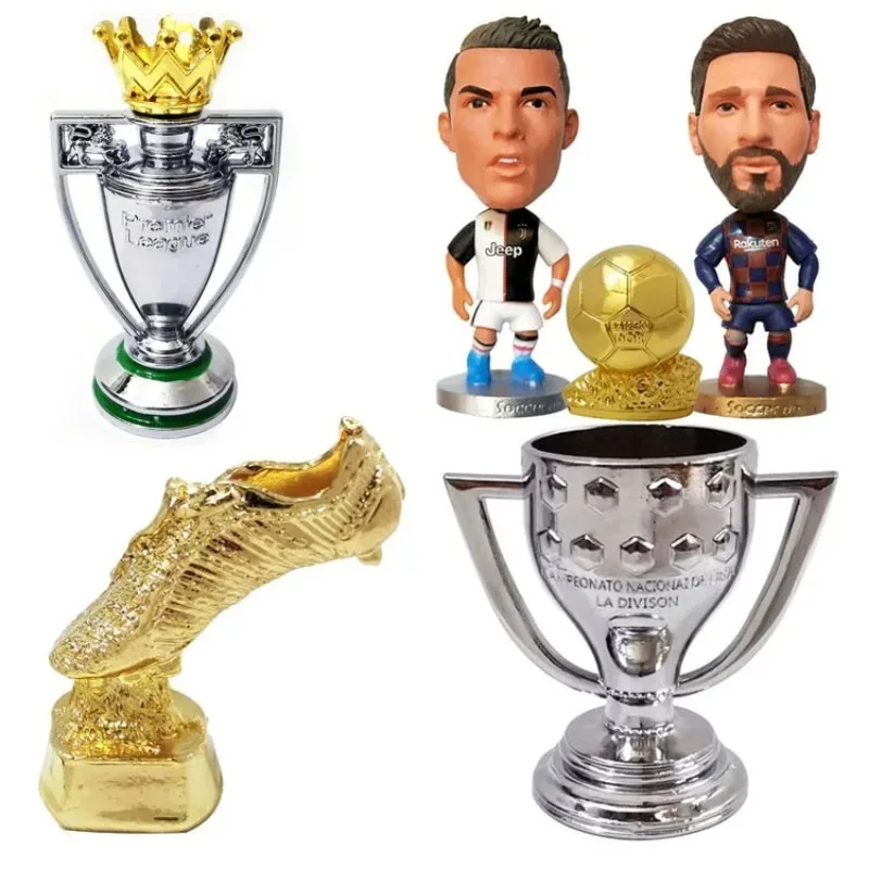 Football Trophy Ornament Fan Metal Solid Keychain Doll Doll Accessories Tabletop Ornaments Pendant Gifts
