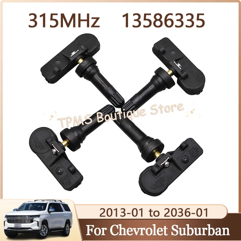 

4pcs 315MHz 13586335 15254101 TPMS Sensor Tire Pressure Monitor System For Chevrolet Suburban Avalanche Express GMC Savana Yukon