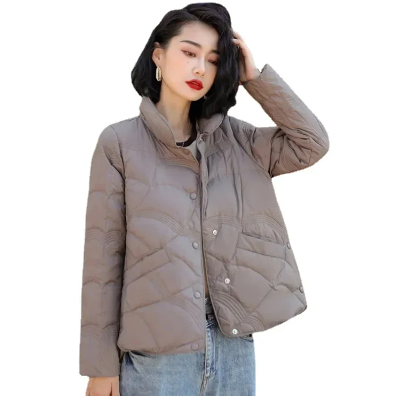 Women Quilted Jacket 2023 New Autumn Winter Warm Korean Casual Loose Office Lady Female