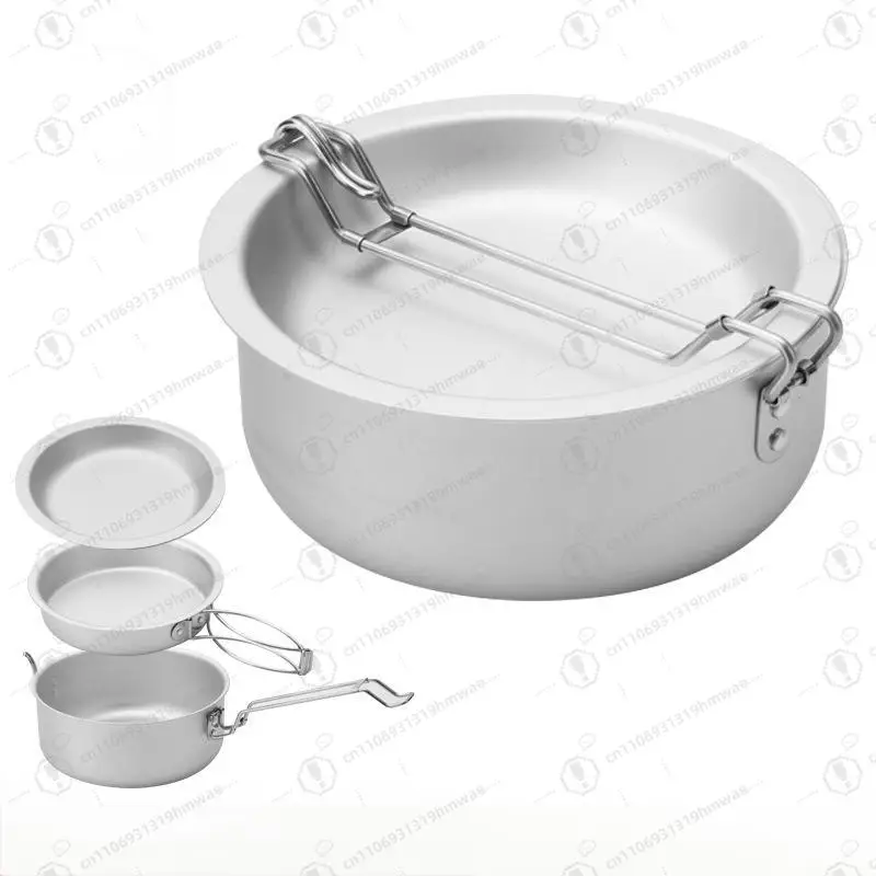 

Hot Sale Camping Pot Lightweight and Durable Mini Aluminum Folding Pot Portable Camping Pot Set