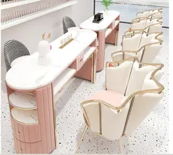 Stół do Manicure i zestaw krzeseł połączenie netto czerwony stół do manicure próżniowy salon kosmetyczny pojedynczy podwójny stół do manicure