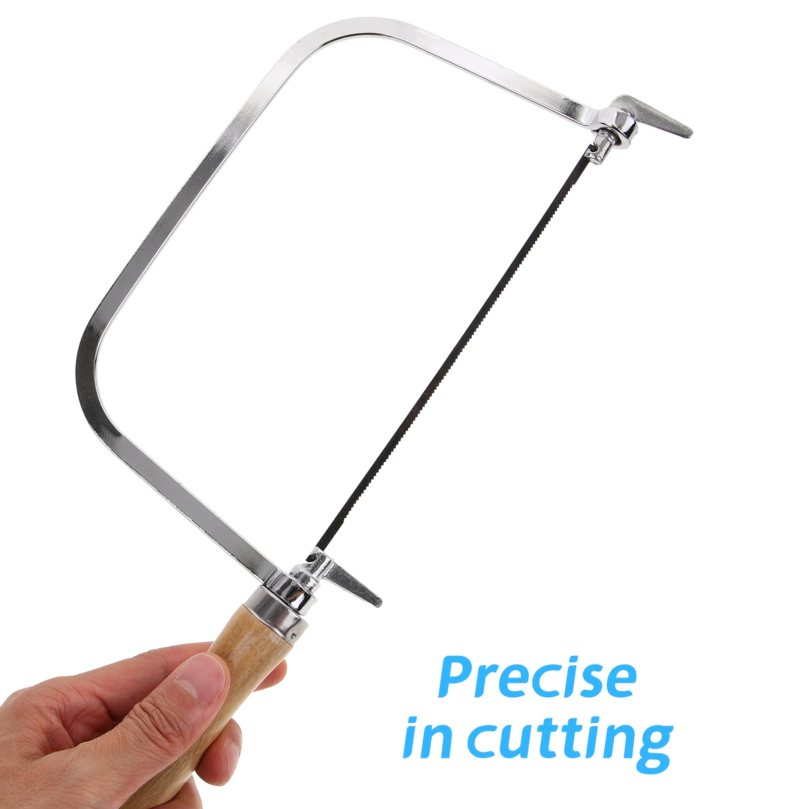 

1 set 7 Inch Wooden Handle Coping Saw for Woodworking Small Hand Hardwood Tools Portable Scroll Bow DIY Projects Labor