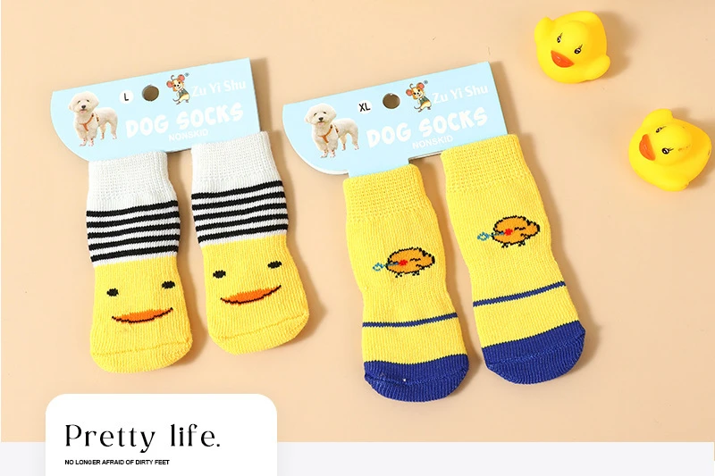 1PC Pet Socks,19 Color Optional , High-quality Anti Slip Bottom,Dog Socks, Dog Foot Covers, Teddy Dog Cotton Socks Pet Supplies