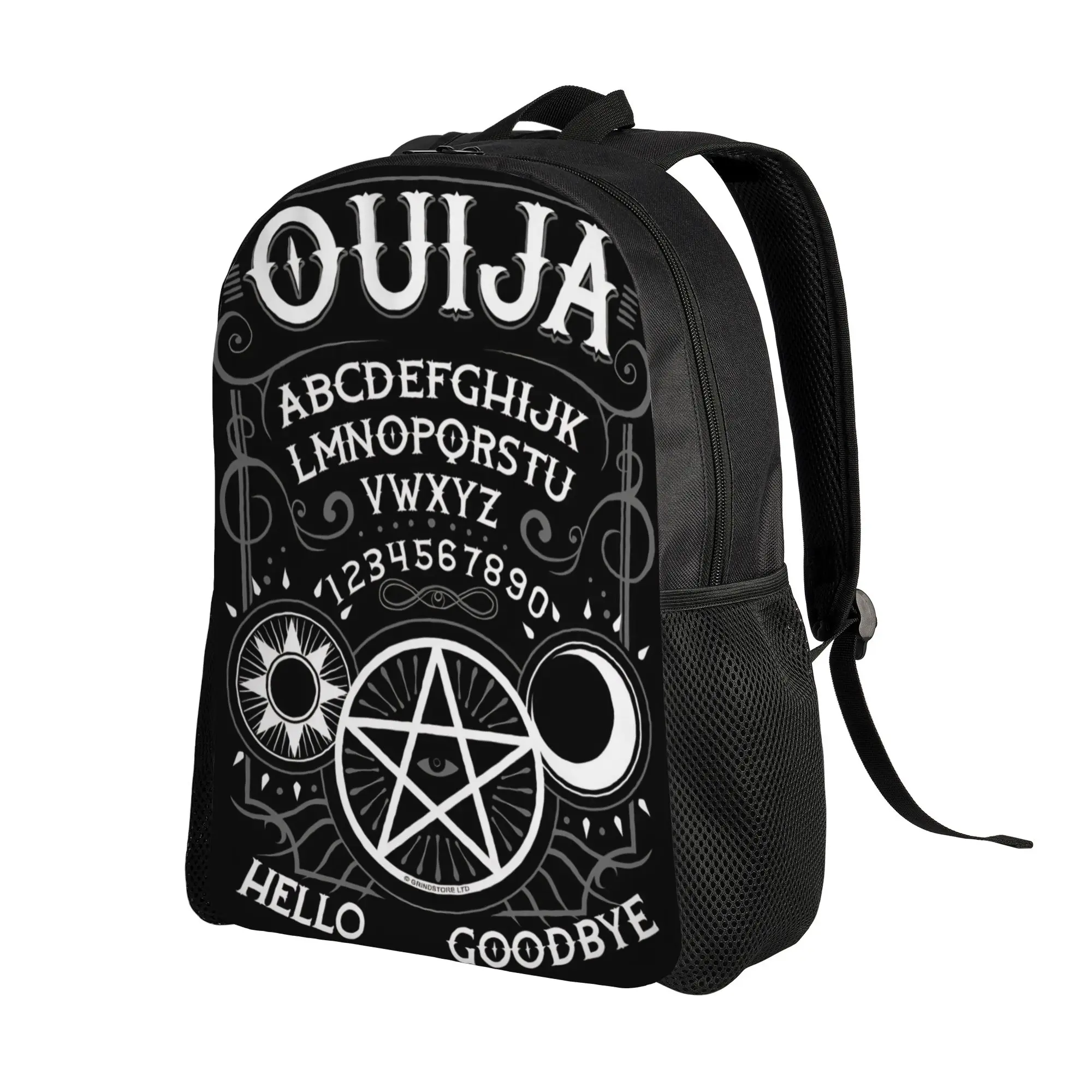 Ouija Board Backpack for Men Women Teenage Student Work Daypack Mystical Sun and Moon Laptop Computer Shoulder Bag Sports