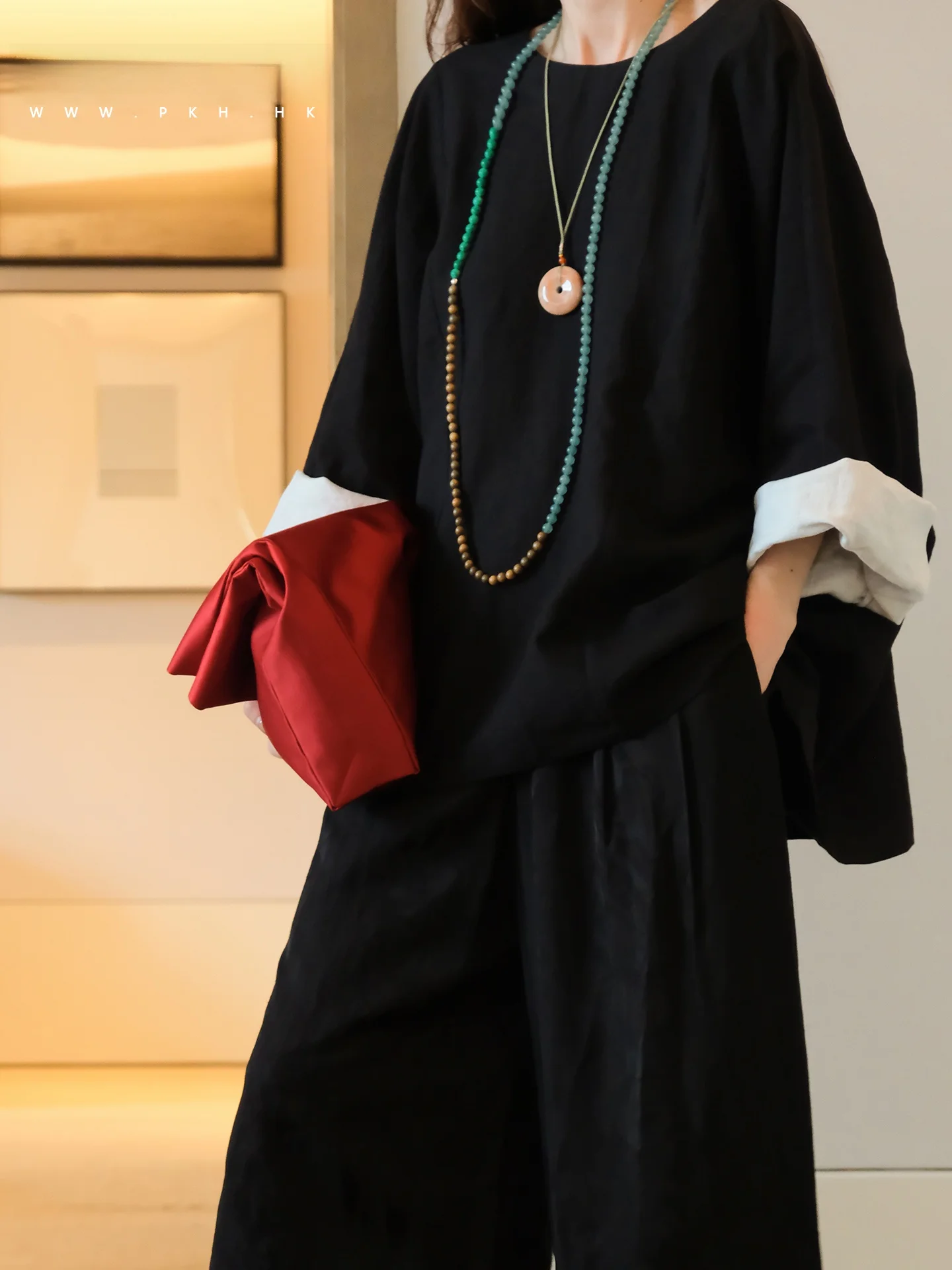 

Новая осенняя свободная льняная куртка PKHHK с отворотами на рукавах и цветовыми блоками, модная повседневная женская куртка