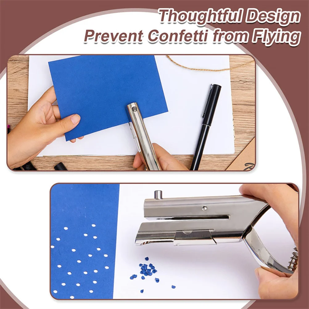 

Single Hole Puncher Heavy Duty Portable Handheld for Paper Cards Badges Photo Albums Documents Office Home Classroom Use